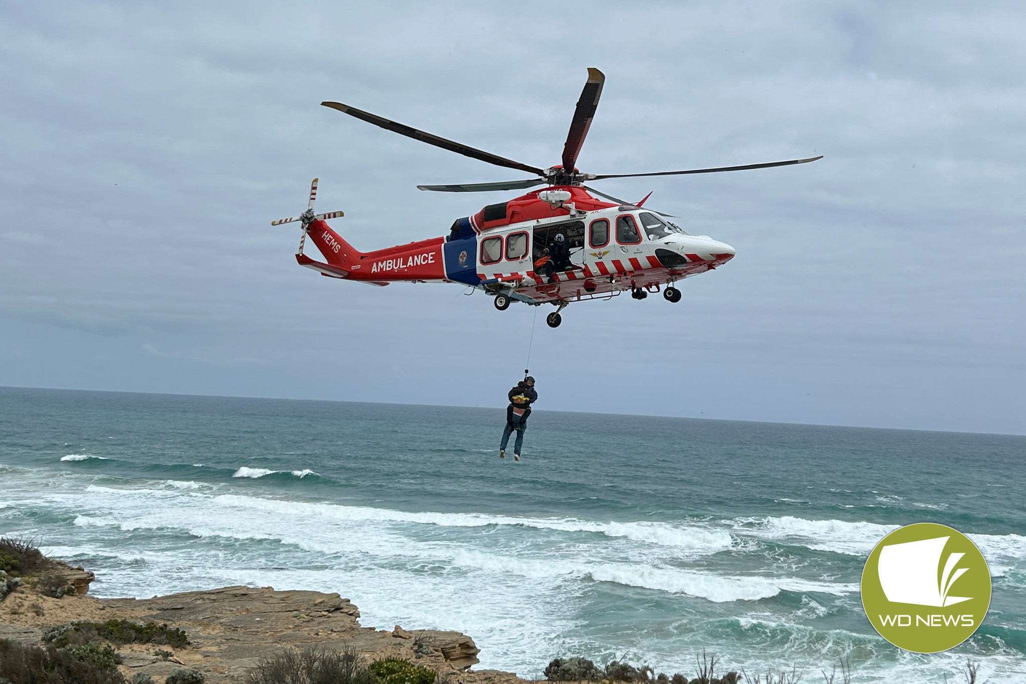 A 23-year-old German national was rescued after falling 15-metres from a cliff in Port Campbell last Thursday.