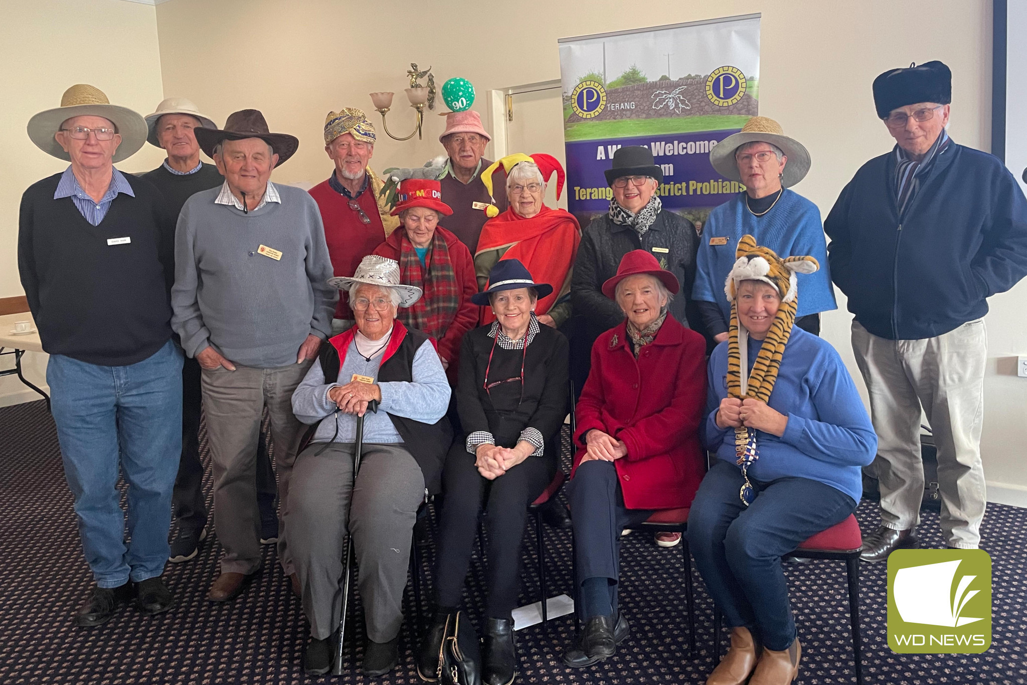 All smiles: Terang and District Probus Club members held a crazy hat day at its most recent meeting.