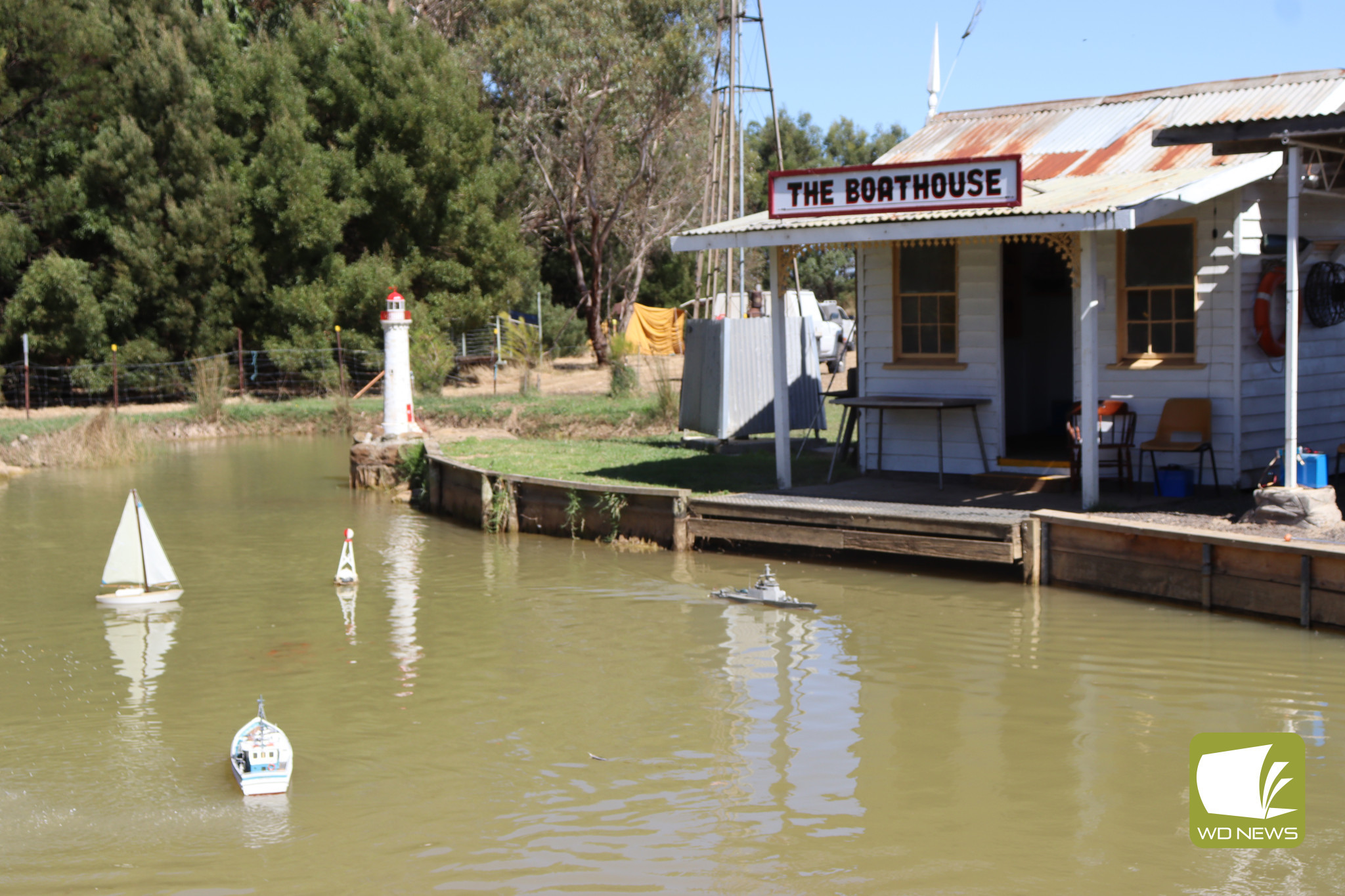 The rally park’s pond saw a number of model boats on display.