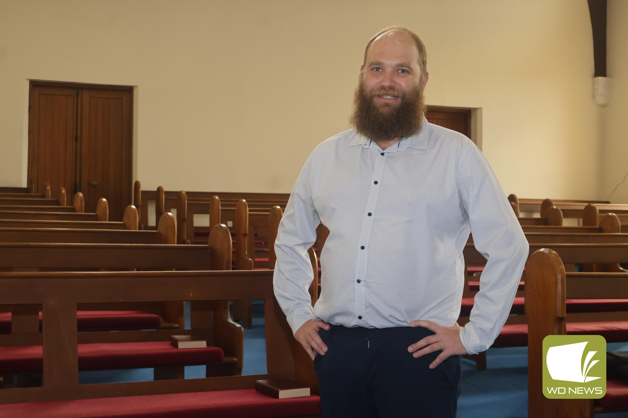Farewell: Reverend Damian Meeuwissen held his final service in the region over the weekend, after leading ministry in the Presbyterian churches of Terang, Noorat and Camperdown for the past five years.