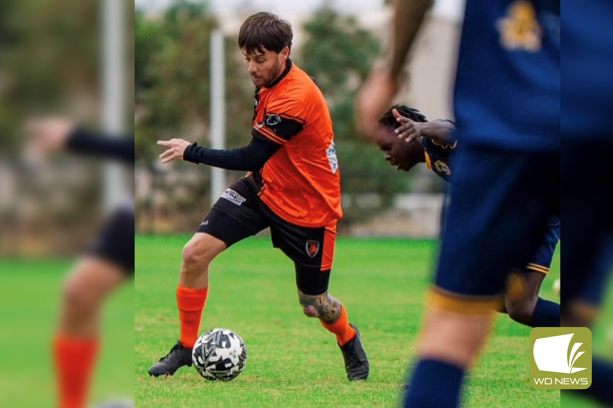 Roman Fachetti in action for the Corangamite Lions. Photo courtesy the Corangamite Lions.