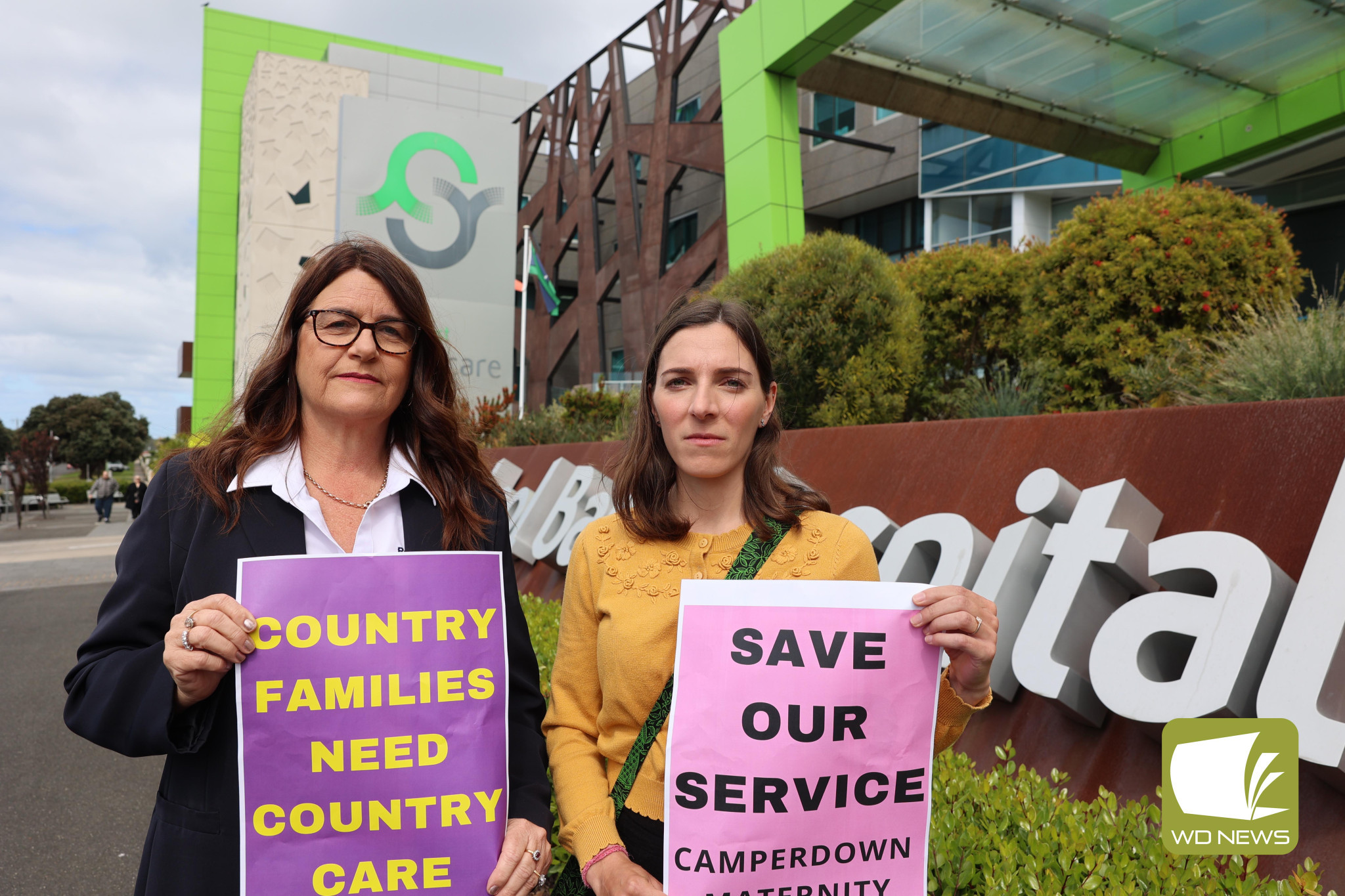 Member for South West Coast Roma Britnell and Camperdown’s Cristina Miskin are concerned about the future of maternity services in the district.