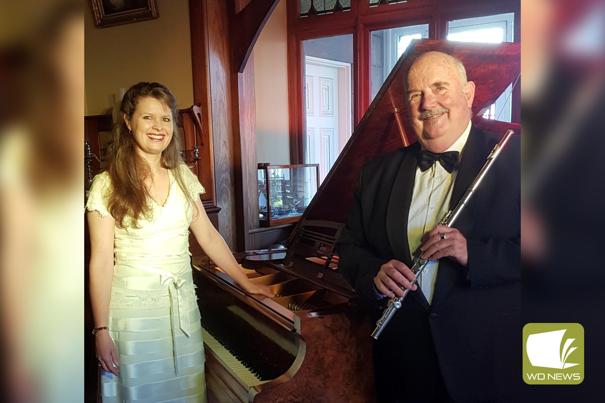 A musical meal: Lakes and Craters Band musical director Jane McSween and Pomborneit-based flutist Howlin’ Wind are set to perform at an upcoming soiree.