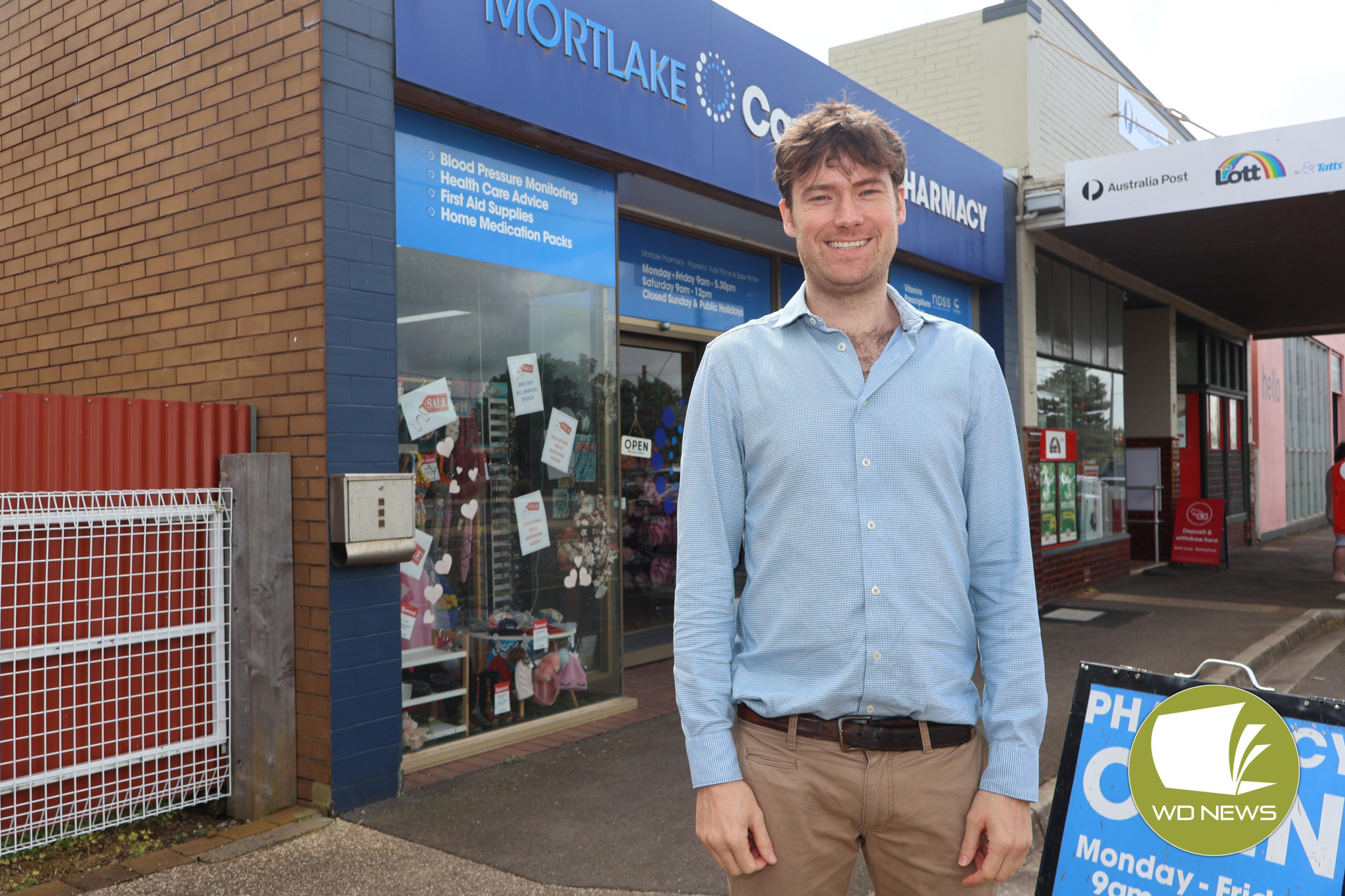 Farewell: Mortlake Pharmacy owner Spike Pilcher is ready for life’s next adventure after seven years with the business.