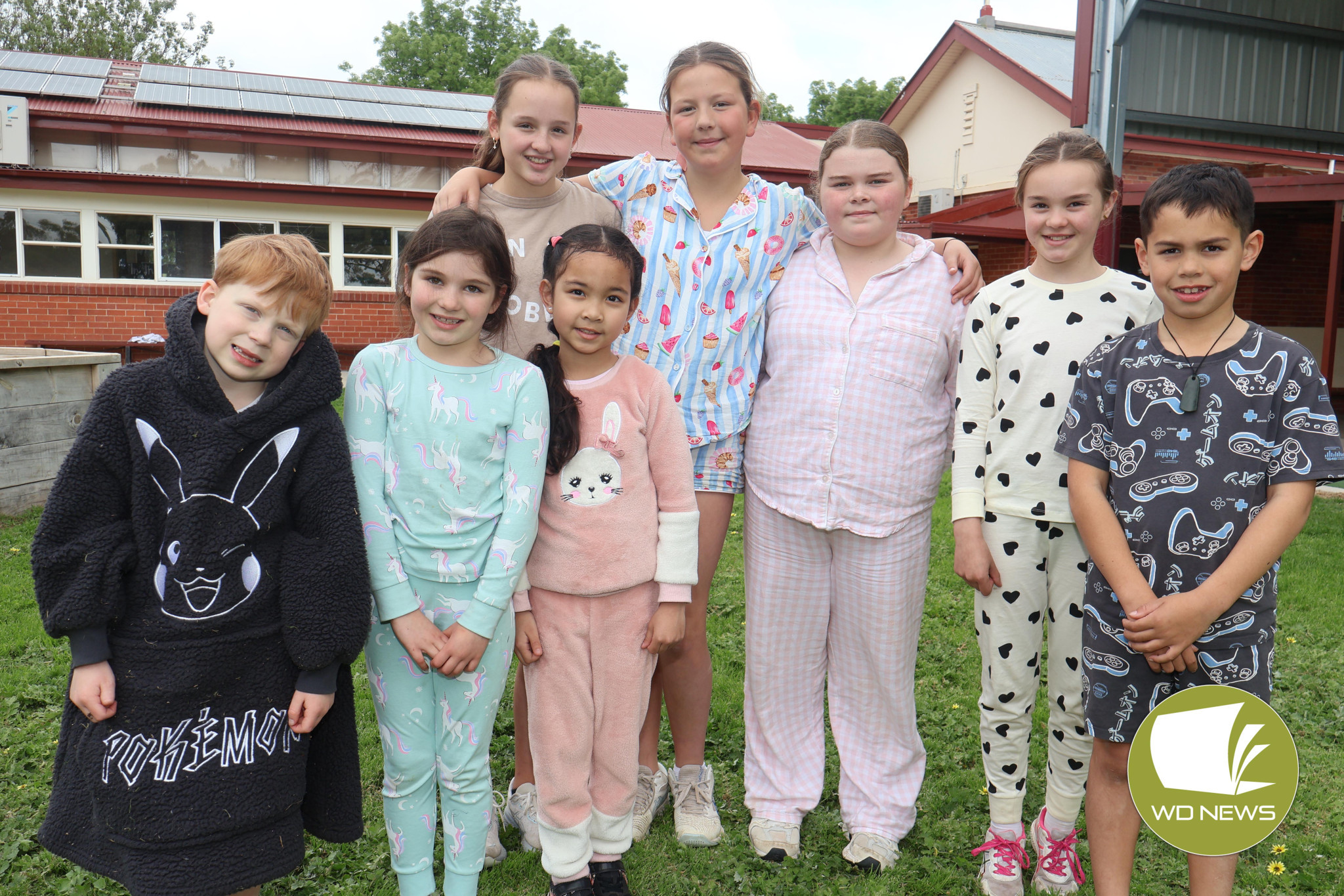 For a good cause: St Colman’s Primary School students last week wore their pyjamas to school in a bid to raise funds in support of those struggling through homelessness.
