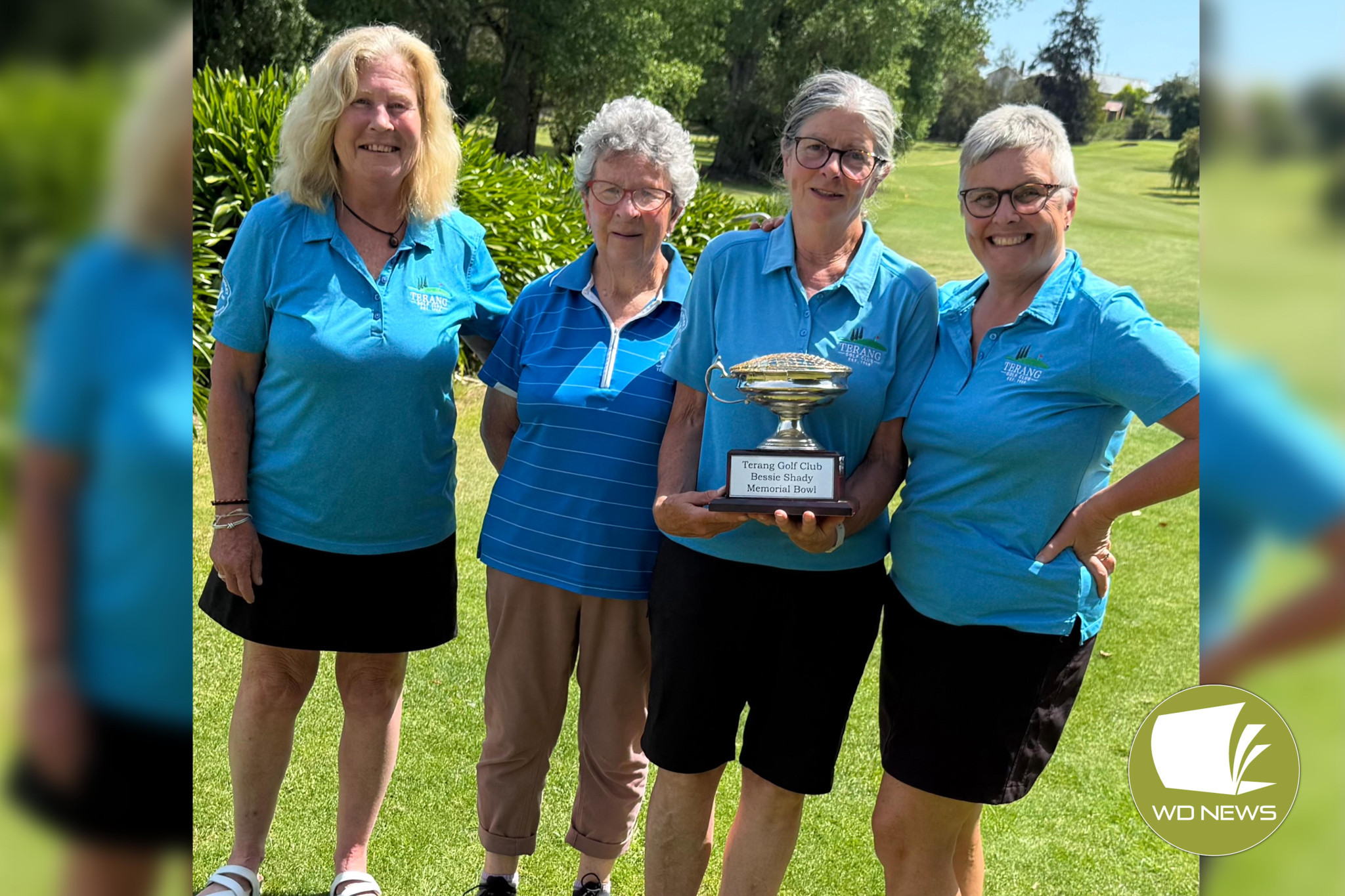 Winners of the Terang Golf Club Rose Bowl – Karen Mather, Maureen Bond, Jo Arundell and Jenny Meade.