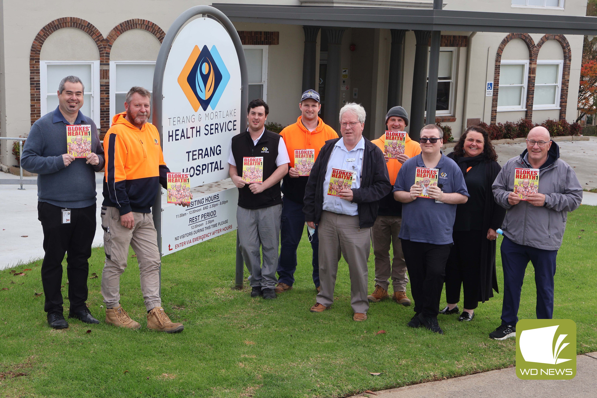 Thank you: Terang and Mortlake Health Service this week presented a gift to male staff to recognise their dedication, and the importance of their health, as part of International Men’s Health Week.