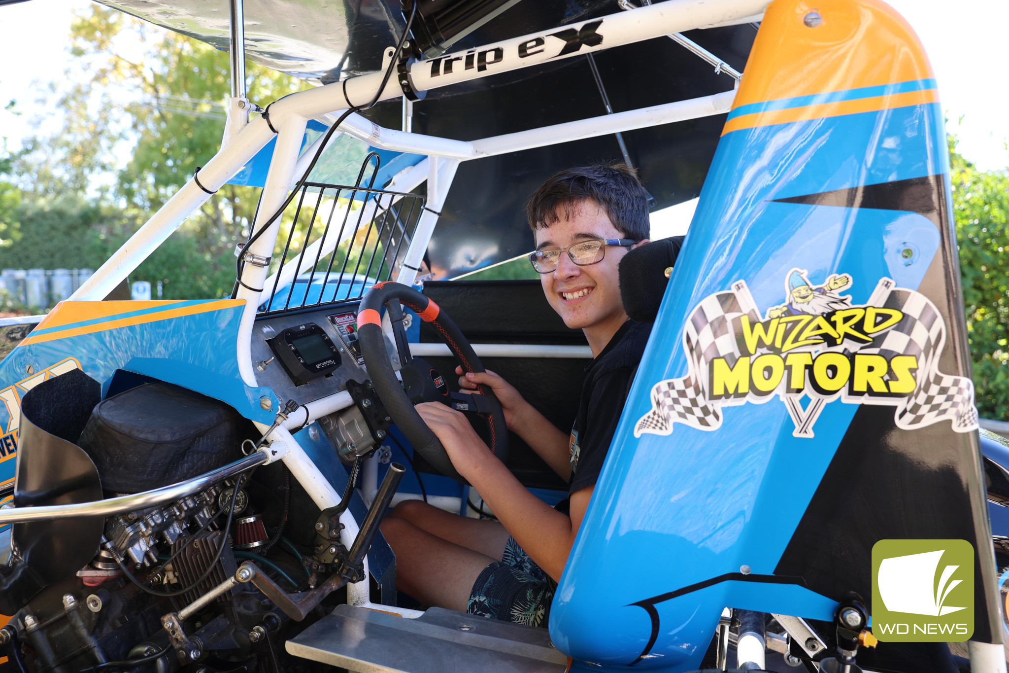 Timboon teenager Tyler Walters was back behind the wheel of his Formula 500 this month for what was his first race since a crash last December.