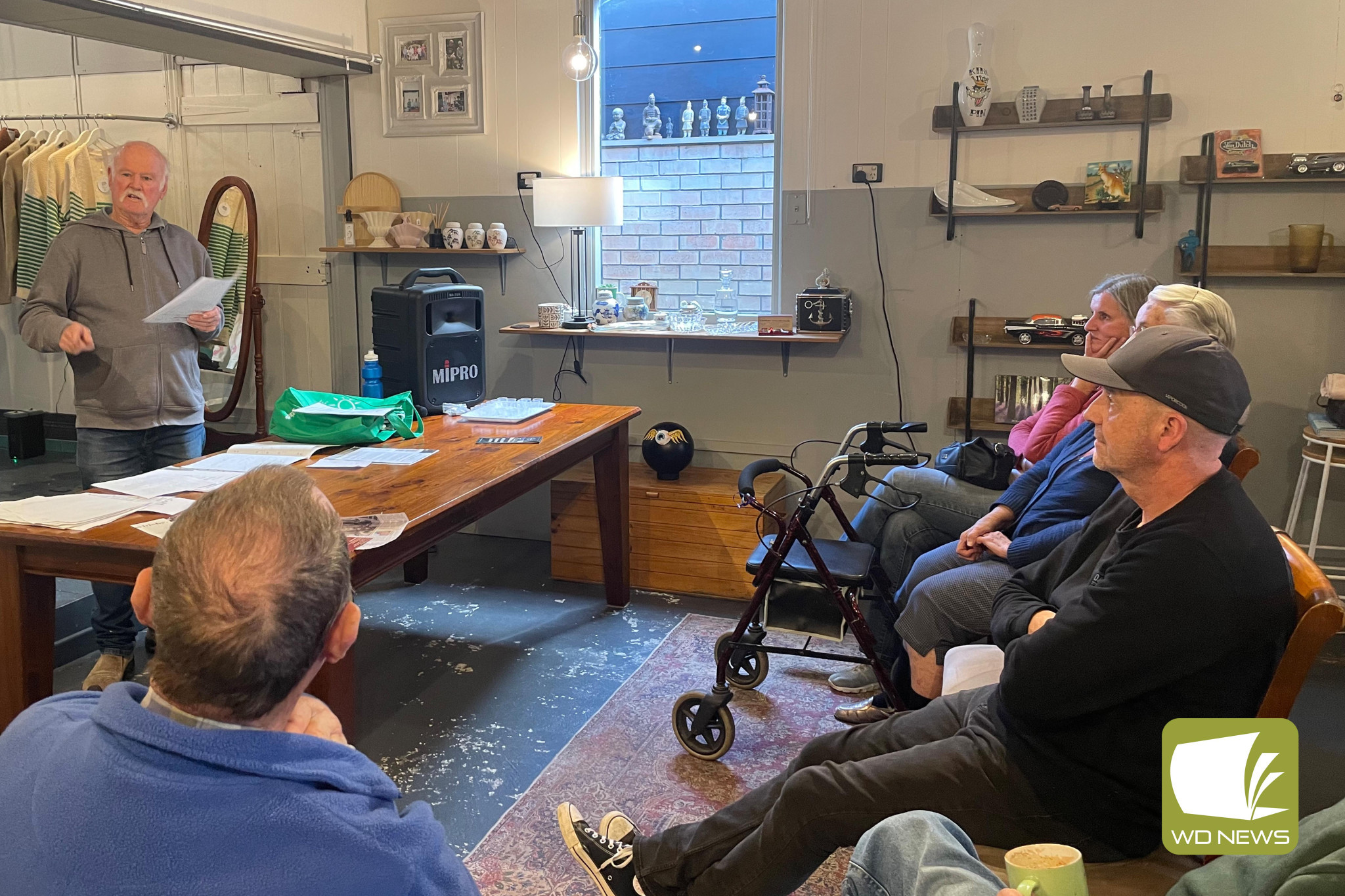 History: Local whiskey trail expert Alan Hart gave a talk on the local illicit whiskey trail as part of the Winter Warmers promotion in Cobden last week.