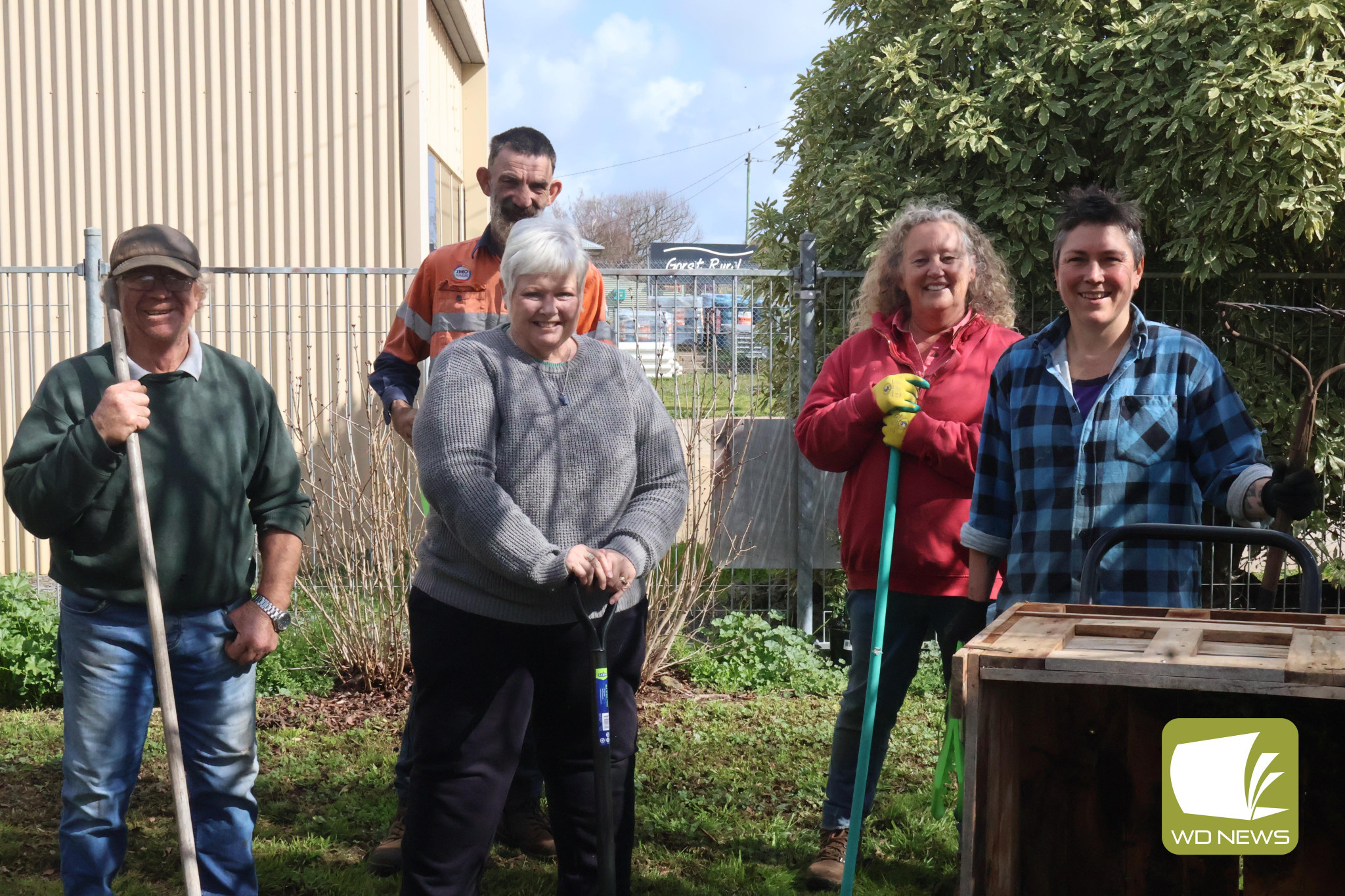 Fruits of labour: Derrinallum’s Community Garden is taking shape thanks to the dedicated efforts of a group of residents.
