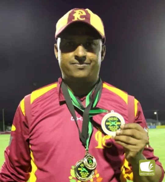 Twenty20 grand final player of the match and Twenty20 player of the season Tharaka Sendanayake.