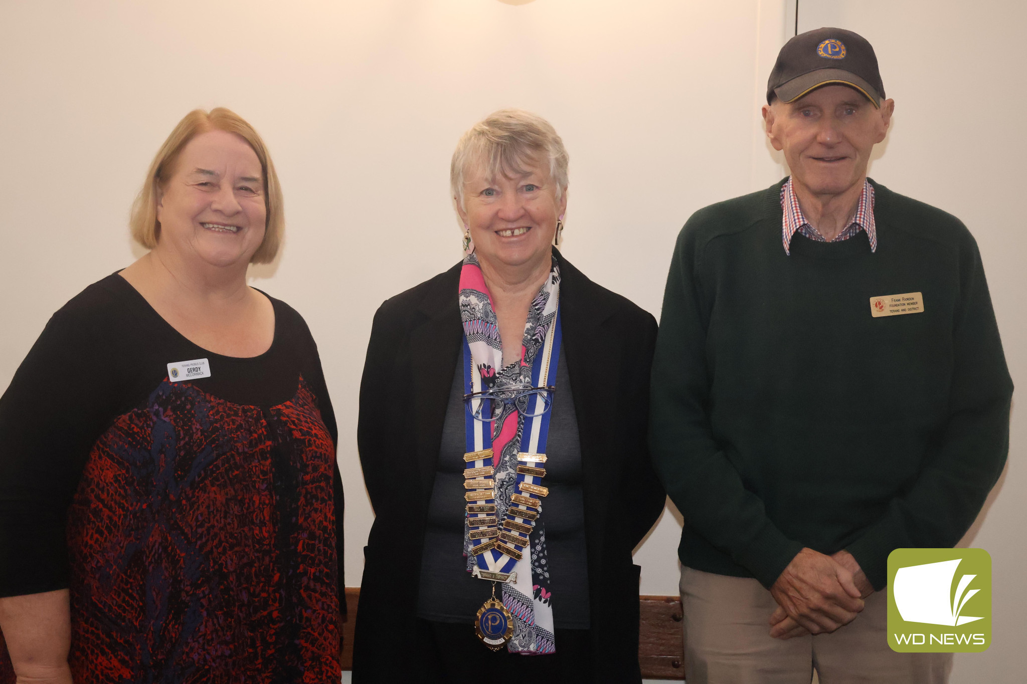Still going strong: Terang and District Probus Club secretary Gerdy McCormack (from left), president Anne Gready and treasurer Frank Riordan are excited to see the club reach a significant milestone next month.