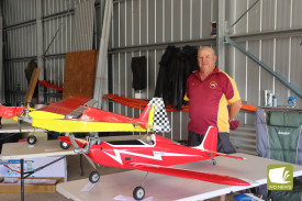 Warrnambool Model Aero Club vice president Peter Haberfield showed off a number of model aircraft.