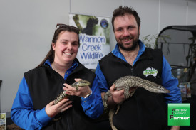 Nick Petropoulos and Tori Beever from Wannon Creek Wildlife introduced a range of animals to children of all ages.