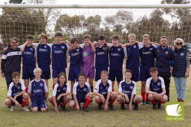 SWVFA Under 14 boys team (coach E Macchia, assistant coach N Albien, manager A Robertson)