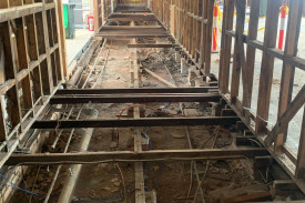 Out with the old: Demolition works to remove the old classrooms at St Thomas’ Primary School began this week.