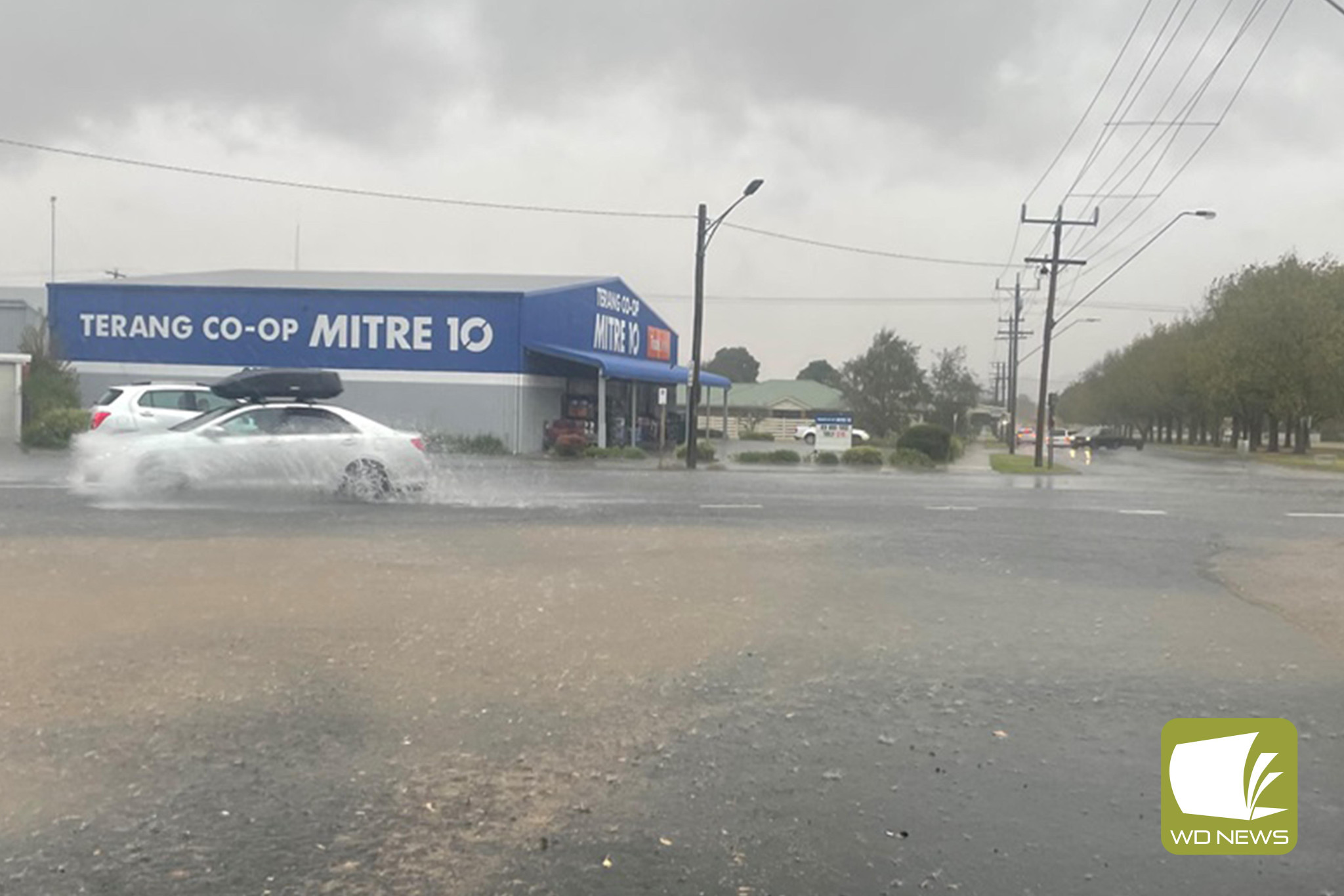 Flooding: Heavy rainfall saw streets experience flash flooding.