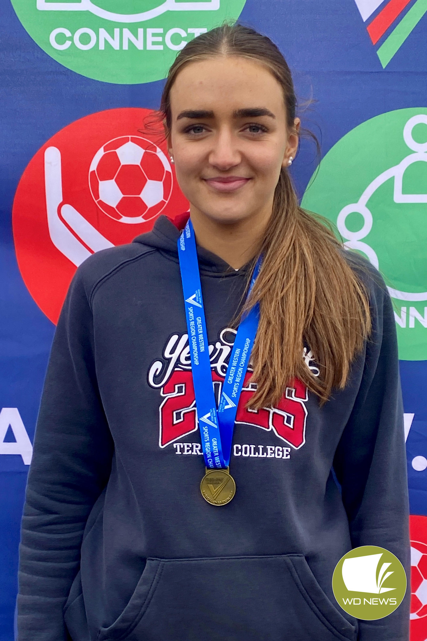 Sema Meric won gold in the shotput and will now head to the state athletics championships next month.