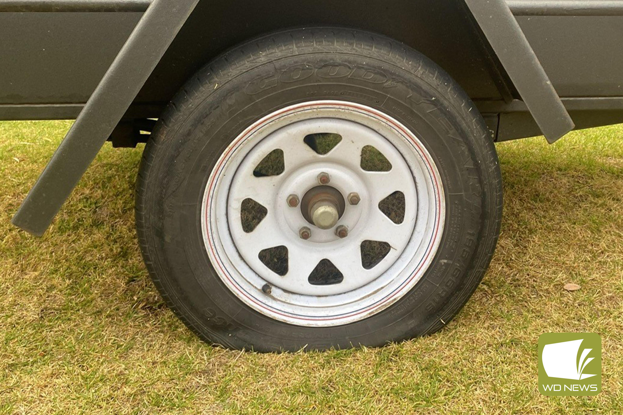 The vandalism included a punctured tyre and spray painted number plate.