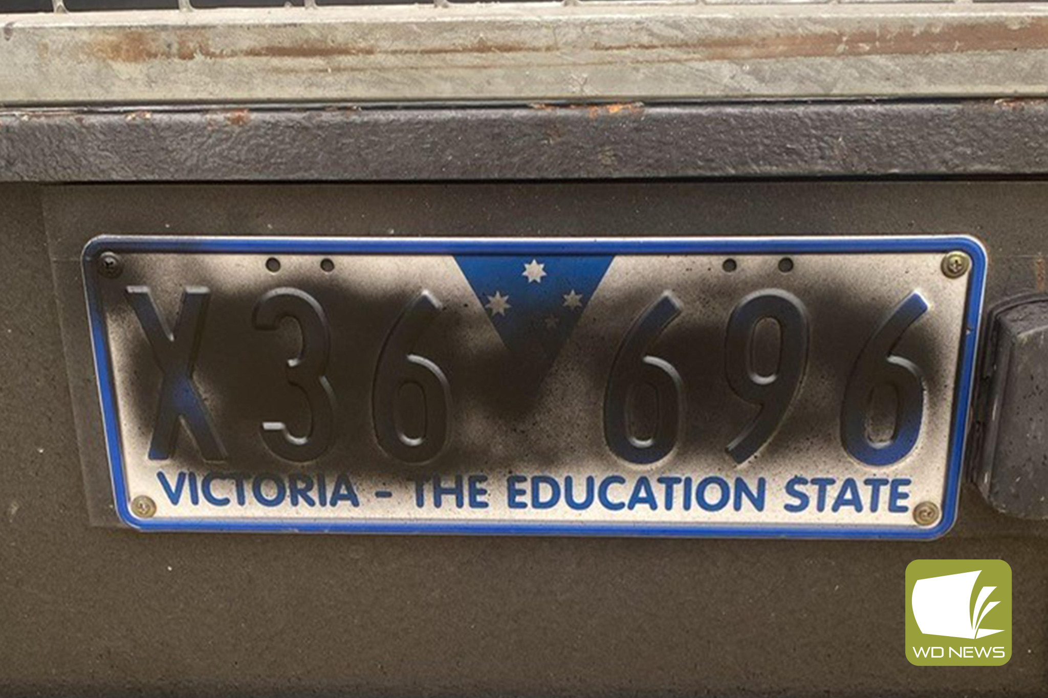 The vandalism included a punctured tyre and spray painted number plate.