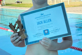 Jack Allen with his award.