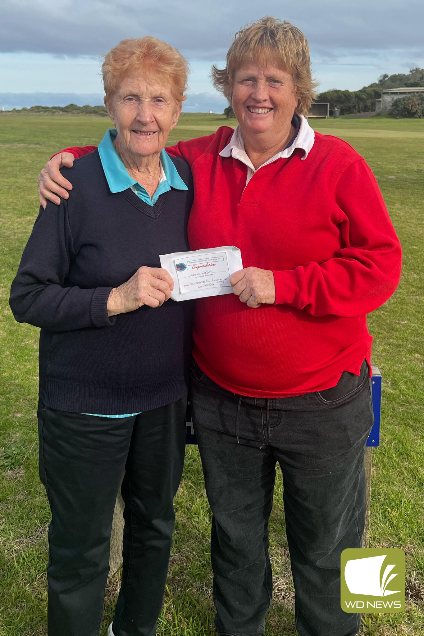 WDGA Foursomes division 1 nett winners June Ayres and Donna Weller.