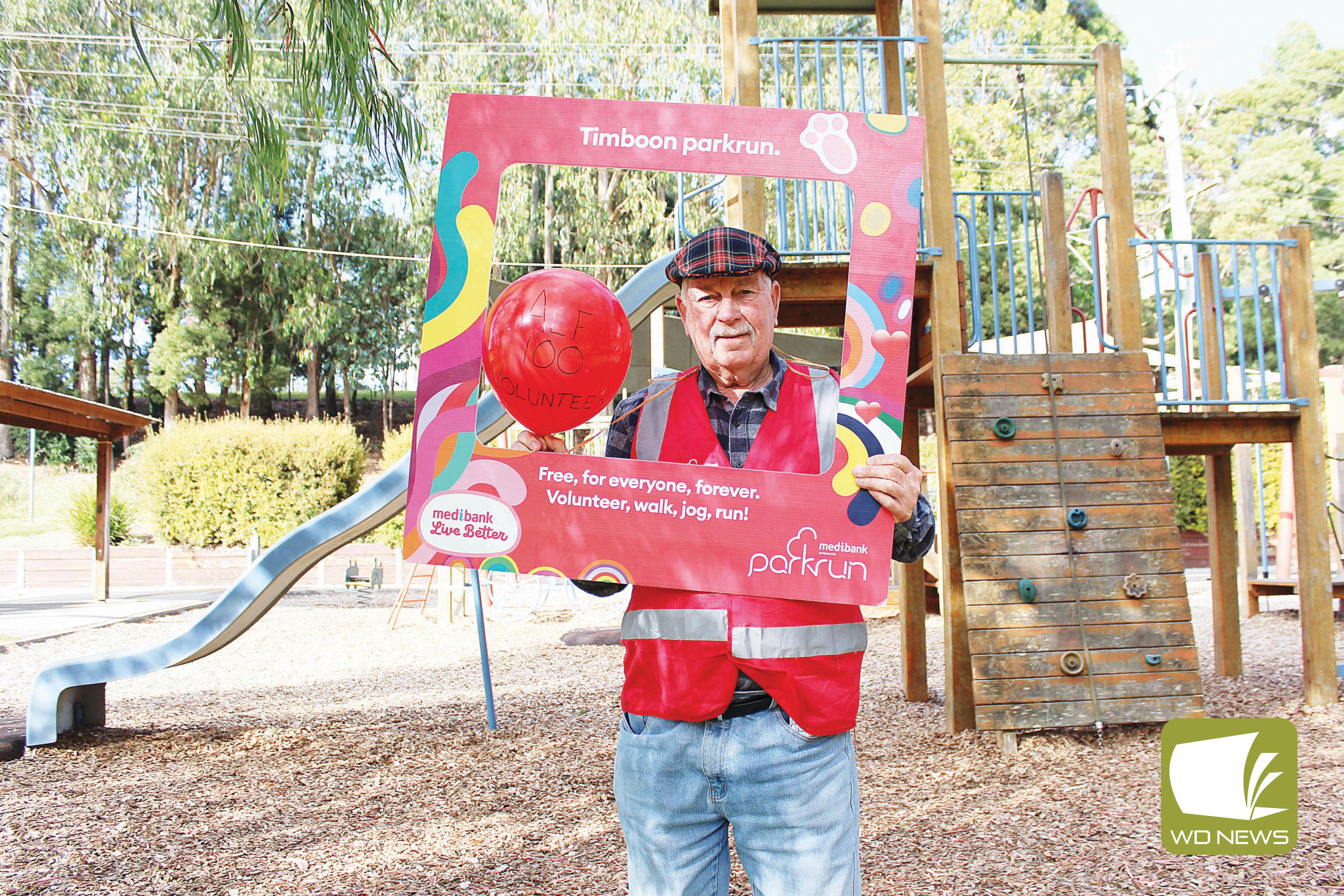 Alf Frith continues to be a dedicated volunteer across the region, he notched up 100 volunteering times with Timboon parkrun.