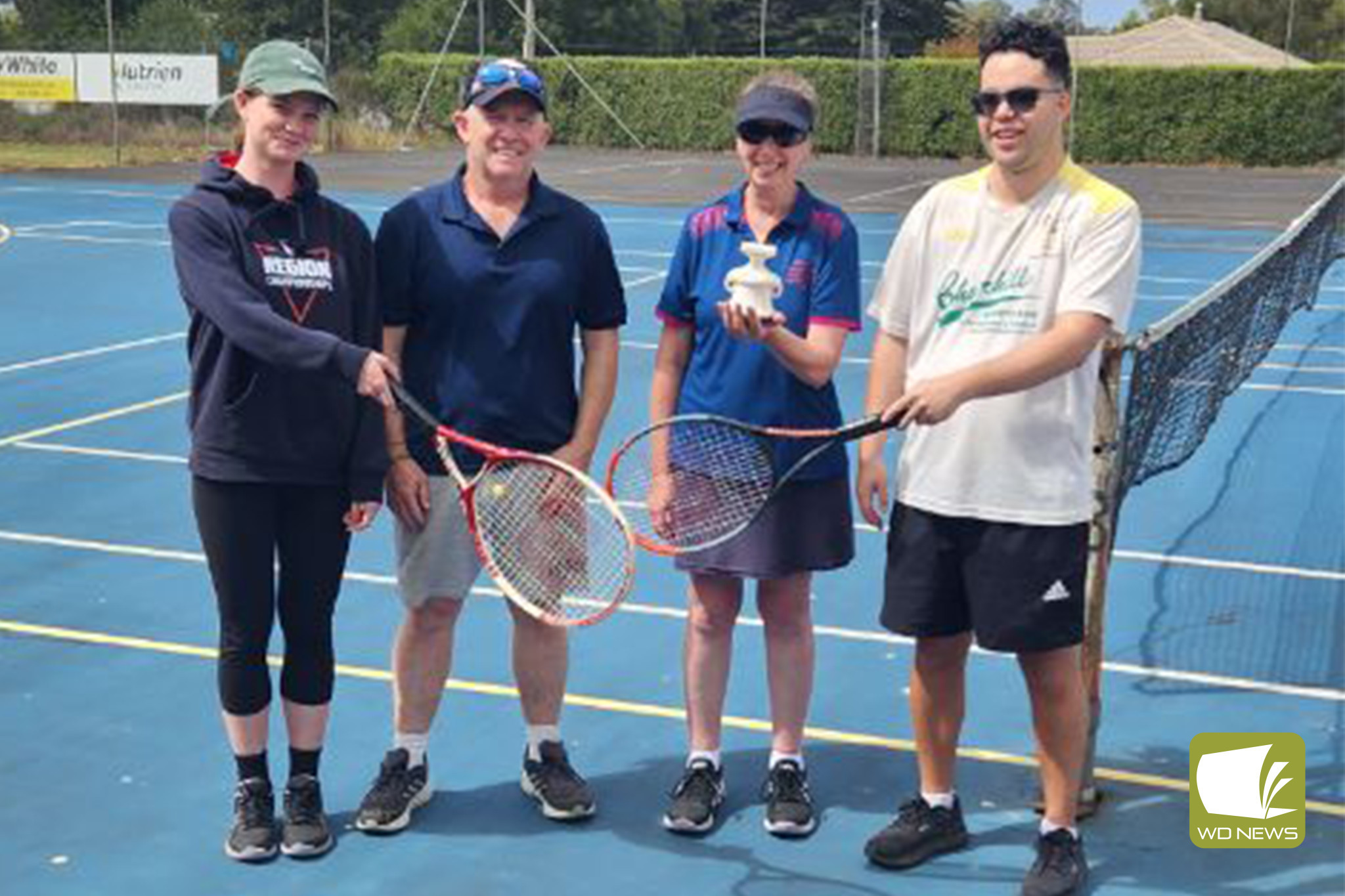 Runners-up Titans: (from left) Paige Redshaw, Steve Redshaw, Anette Katsaros and James Wethereld.