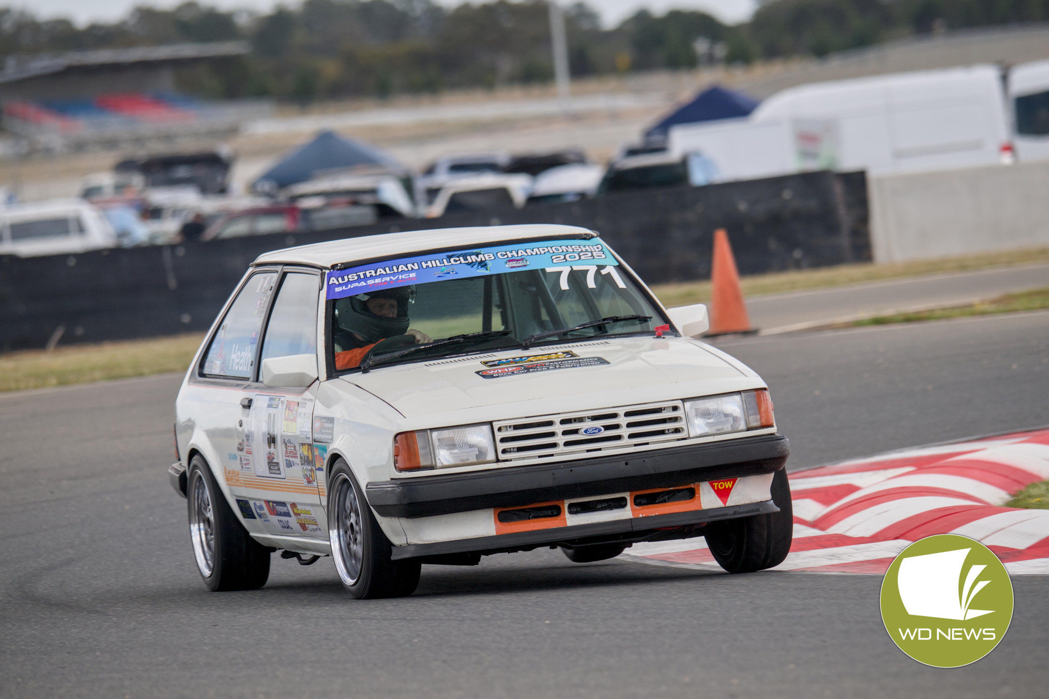 Warren behind the wheel of his car at this year’s Australian Hillclimb Championships.